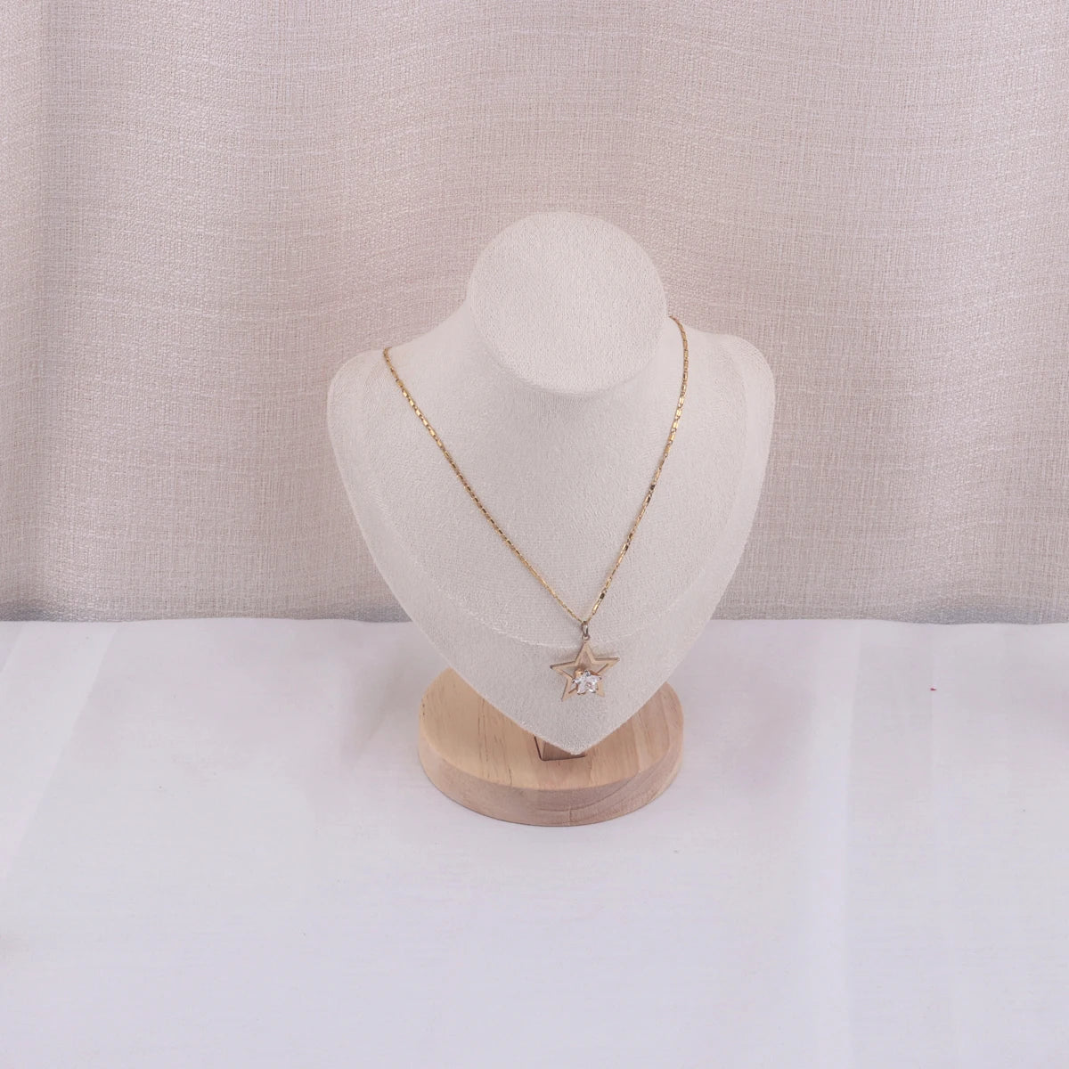 Velvet Portrait Necklace Jewelry Display Mannequin Bust Stand