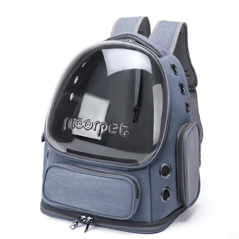 Transparent Breathable Pet Travel Backpack for Cats, Dogs & Birds