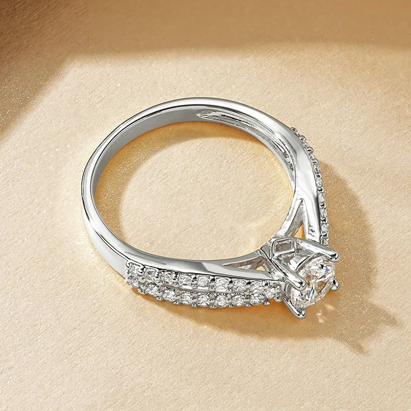 14k Gold-Style Plated Infinity Love Round Cut CZ Ring