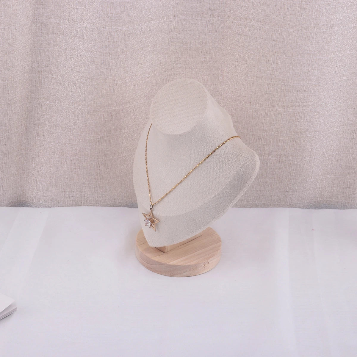 Velvet Portrait Necklace Jewelry Display Mannequin Bust Stand