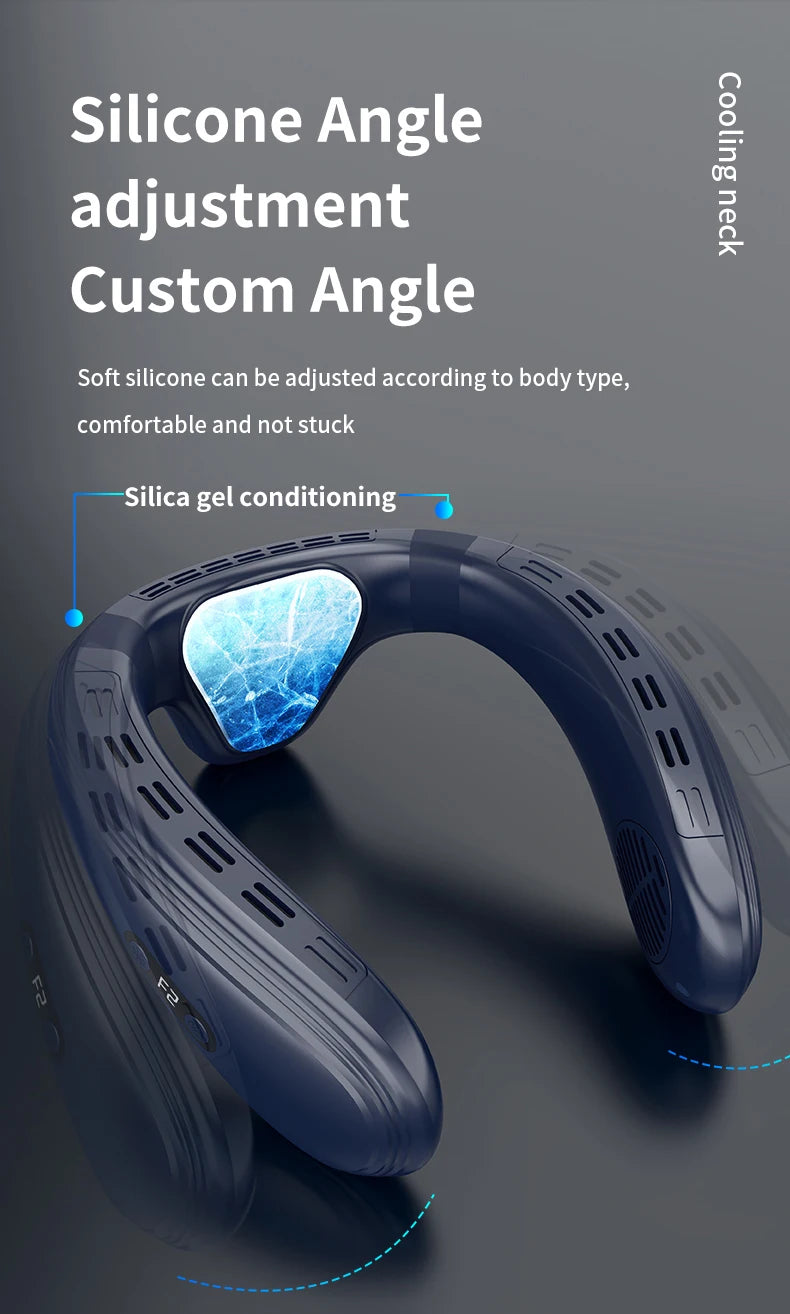 Portable Semiconductor Cooling Neck Fan with 5200mAh Battery