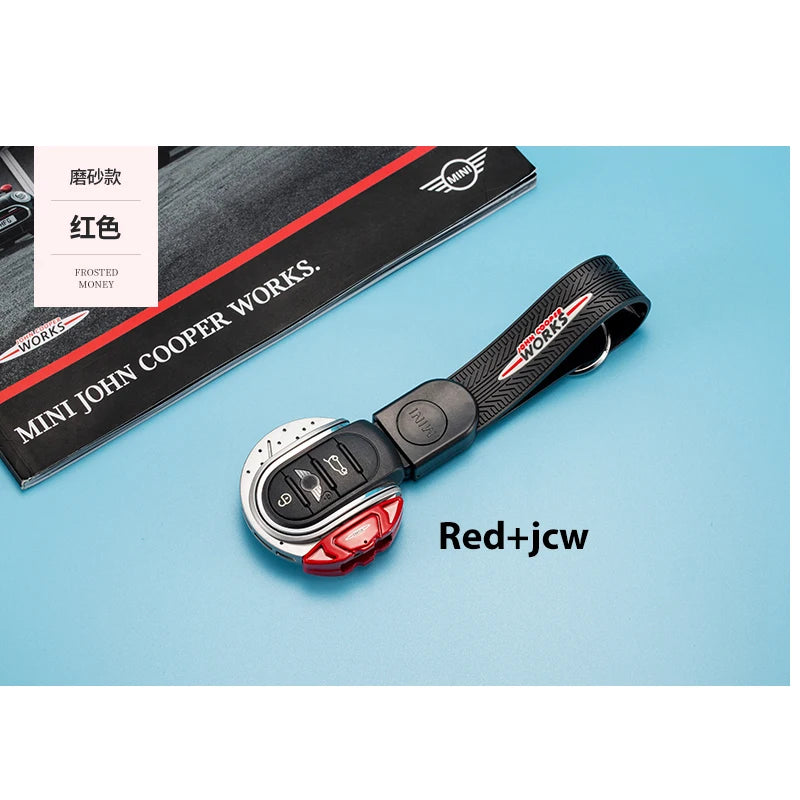 iJDM JCW Car Key Cover For mini cooper key cover keycase key chain For mini cooper F55 F56 F57 F54 F60 jcw Plastic Material ABS