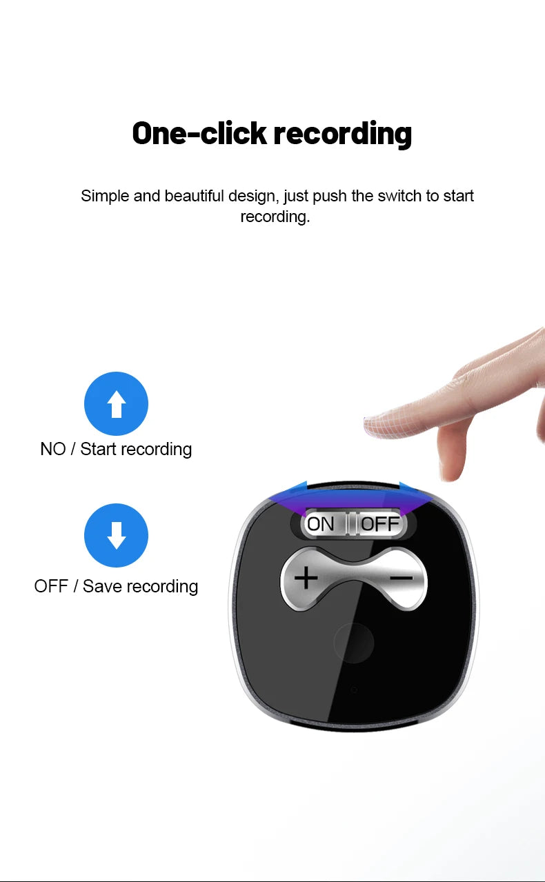 8/16/32G Voice Recorder 600 Hours Dictaphone Audio Sound Mini Recording Activated Digital Micro Flash Magnetic MP3 Player