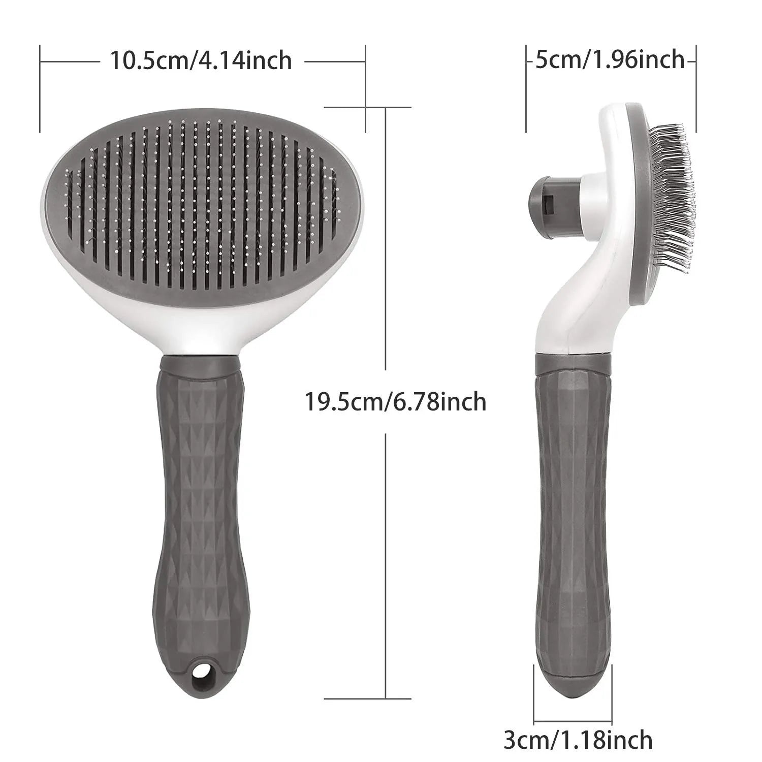 Self-Cleaning Stainless Steel Pet Grooming Brush for Dogs & Cats