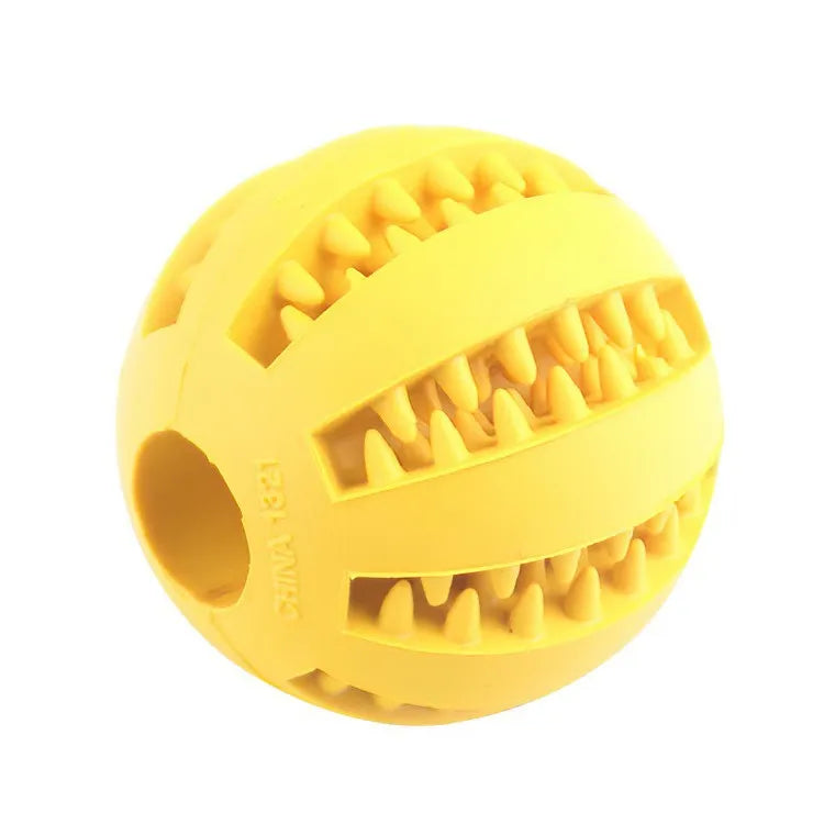 Non-Toxic Rubber Dog Treat Feeder and Tooth Cleaning Ball