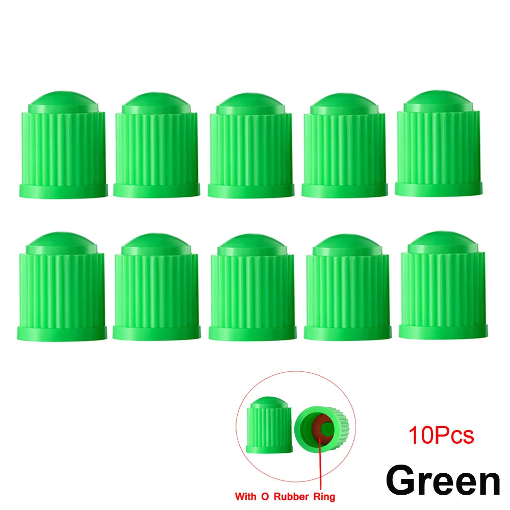 10/25/50/100Pcs Tire Valve Caps, Plastic Car Tire Stem Dust Covers Universal Valve Caps for Cars, Bicycle, Trucks, Motorcycles