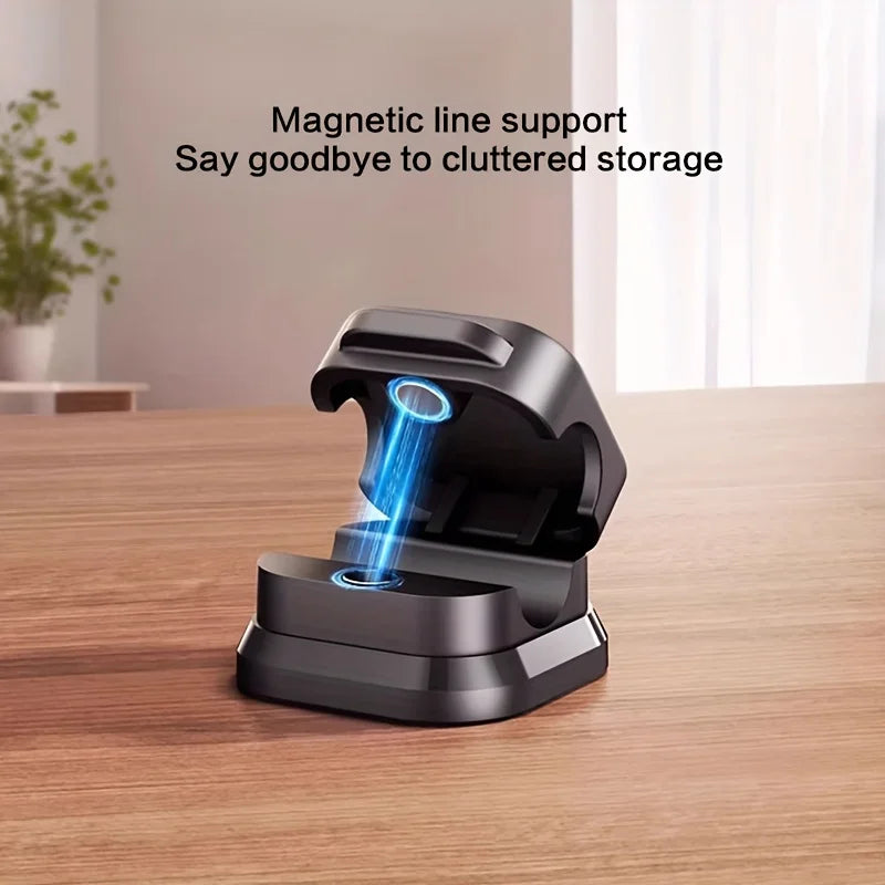 6/12/18 PCS Magnetic Cable Organiser Clips Cable Management Wire Manager Cord Holder Charging Cable Winder Wall Mounted Hook