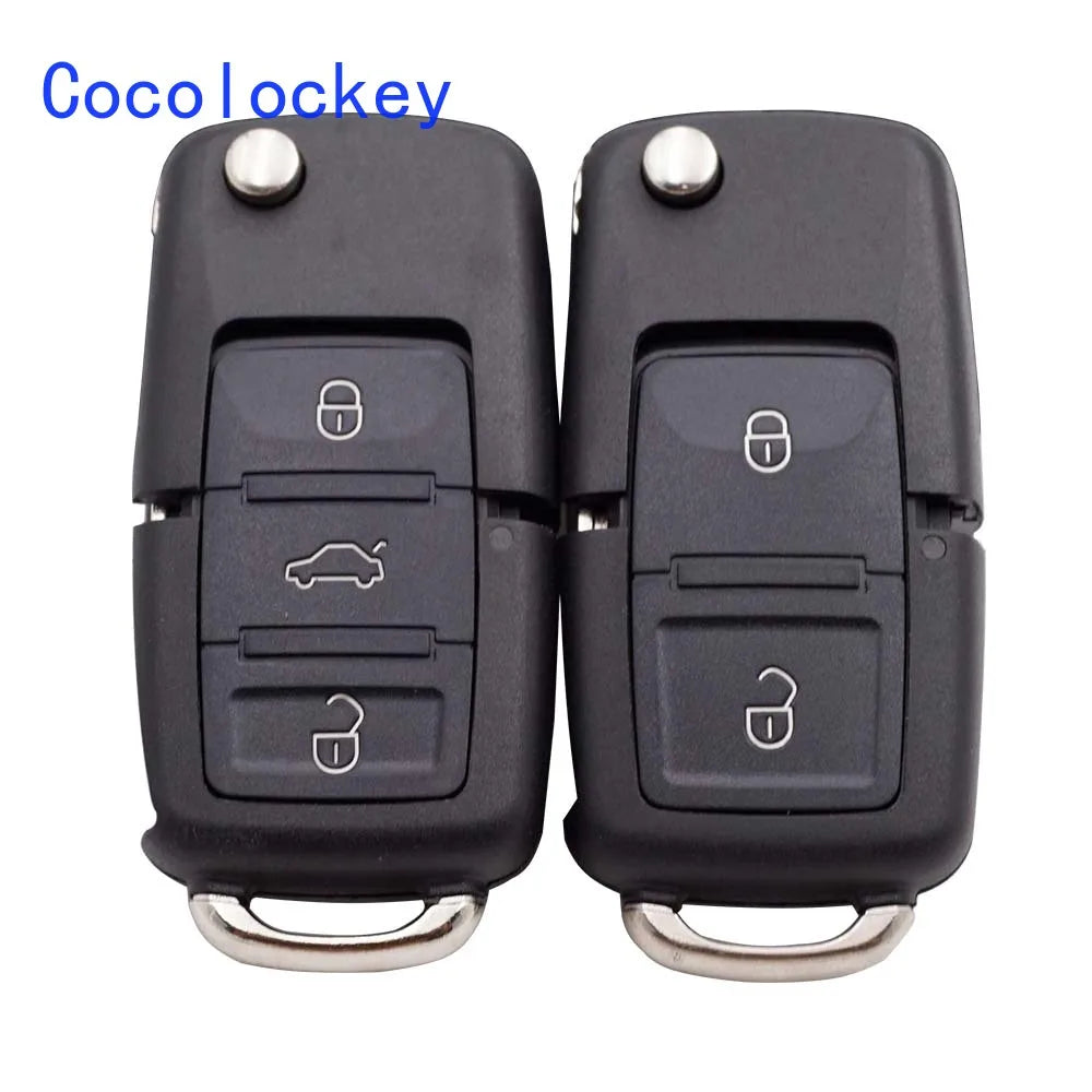 Cocolockey 2/3/4 Button Remote Flip Folding Key Shell for Vw Golf Jetta Passat Bora Sharan Touran for Seat Leon Car Accessories
