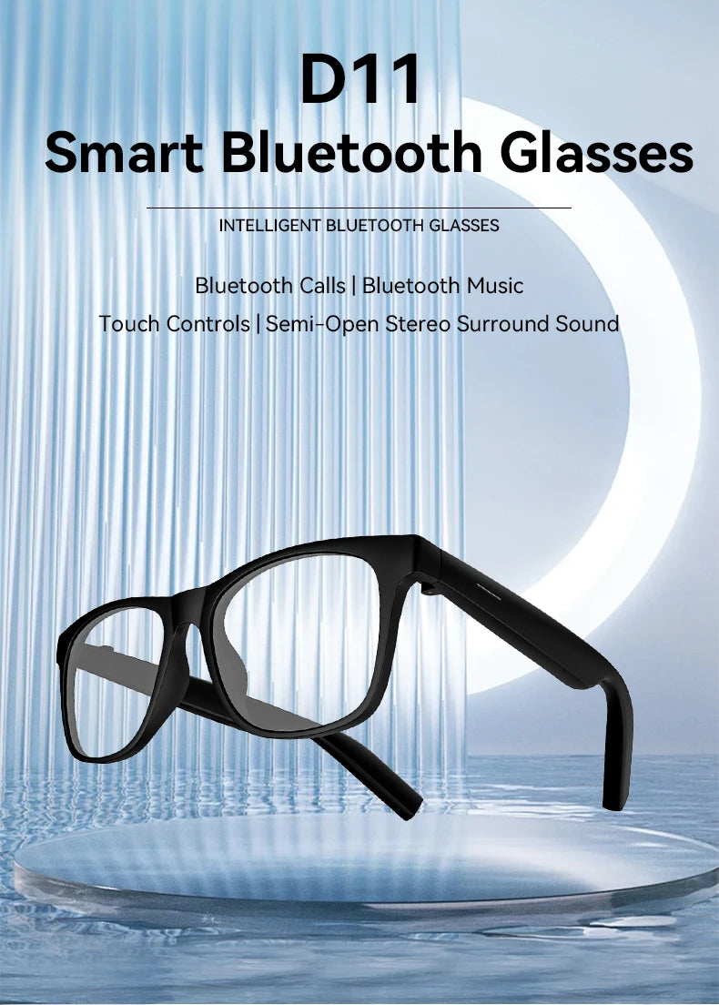 LAXASFIT 2025 New Men's Smart Glasses Women's Bluetooth Glasses Voice Call Control Music UV Polarized Sunglasses