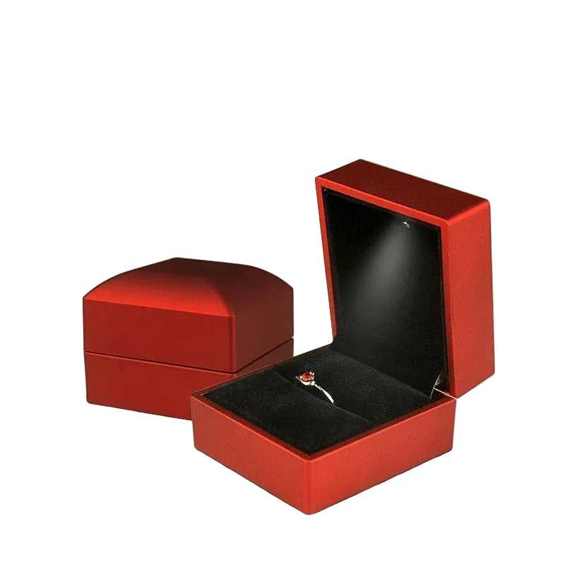 LED Illuminated Luxury Ring Box for Jewelry, Engagement and Weddings