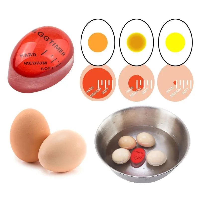 1/3 unidades Temporizador de Ovos Cozinha Eletrónica Gadgets Ovos Coloridos Cozinhando Mudando Delicioso Macio Duro Cozido Resina Ecológica Vermelho Ferramentas