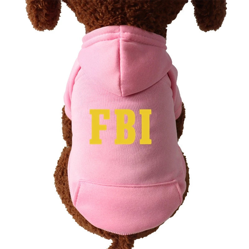 FBI Police Sport Dog Hoodie for Small Breeds