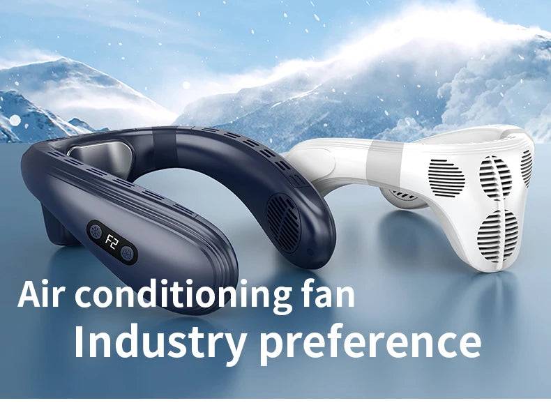 Portable Semiconductor Cooling Neck Fan with 5200mAh Battery
