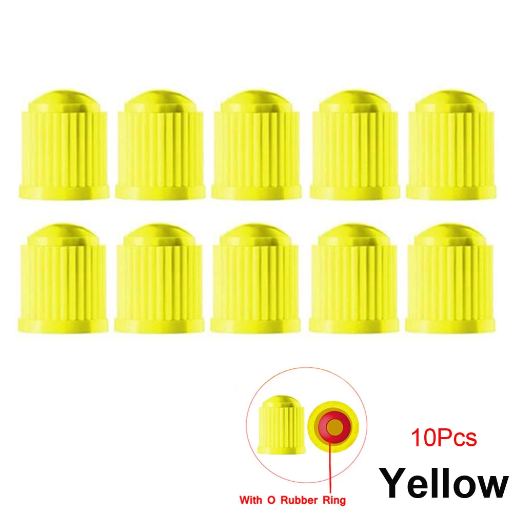 10/25/50/100Pcs Tire Valve Caps, Plastic Car Tire Stem Dust Covers Universal Valve Caps for Cars, Bicycle, Trucks, Motorcycles