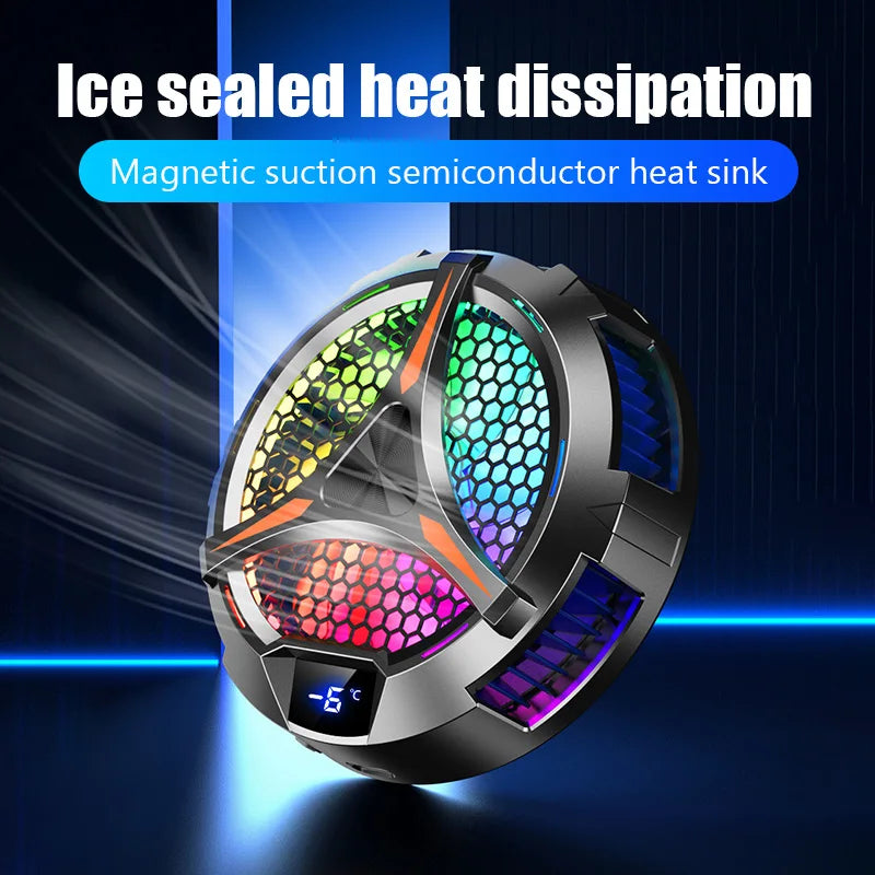 X42 Magnetic Cooling fan for iPad tablet Dedicated radiator With LED Digital display Type C charger cooler for iPad iPhone Mac