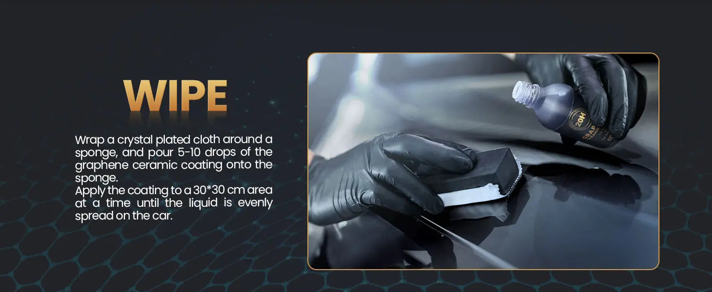 20H Advanced Nano Graphene Ceramic Coating 70ml UV Technology Extremely Hydrophobic Car Ceramic Coating Kit for Auto Detailing