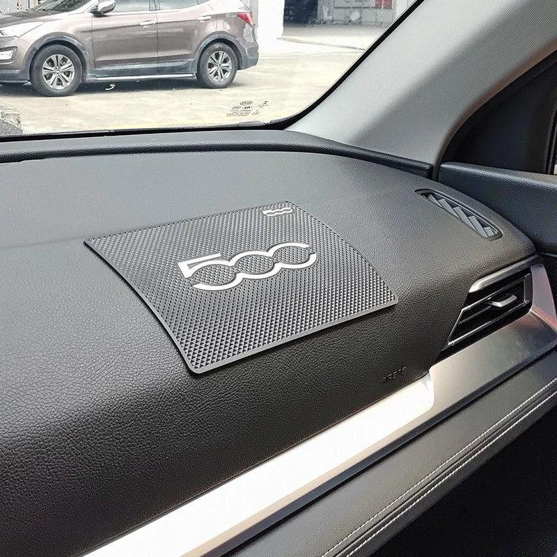 For Fiat 500 Punto 500x Bravo Stilo Ducato Abarth 500L Car Dashboard Sticky Accessories Anti-Slip Mat Silicone Anti-Slip Sticker