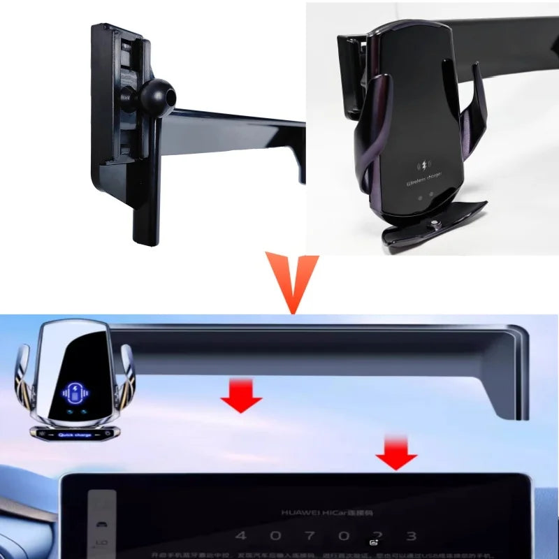 Car Phone Holder For MINI Cooper 2007-2011 2012 2013 R55 R56 R57 Screen Fixed Base Wireless Charging Stand Mobile Phone Mounts