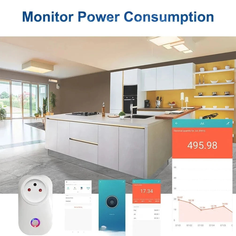 Tomada inteligente WIFI Israel 16A com Bluetooth USB - Tomada ISR IL - Temporizador de Voz Remoto - Tuya/Alexa/IFTTT/Automação Residencial Smart Life