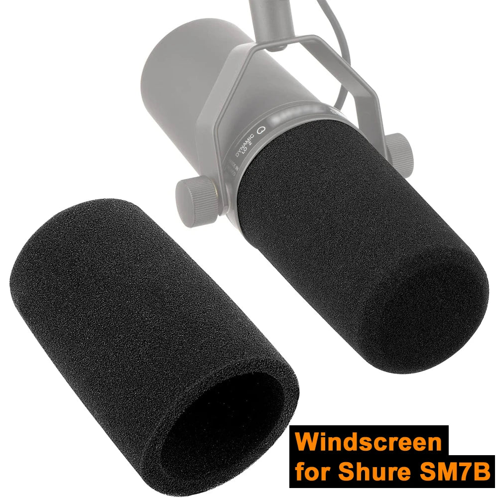 1PC/2PCS Windscreen for Shure SM7B Microphone Pop Filter Cover Noise Reduction Sponge Foam Replacement for SM7B Mic
