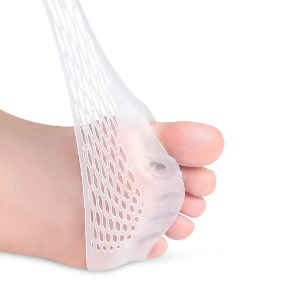 2pcs Silicone Toe Separator Hallux Valgus Corrector Bunion Orthotics Protector Pain Relief Forefoot Pad Socks Foot Care Pedicure