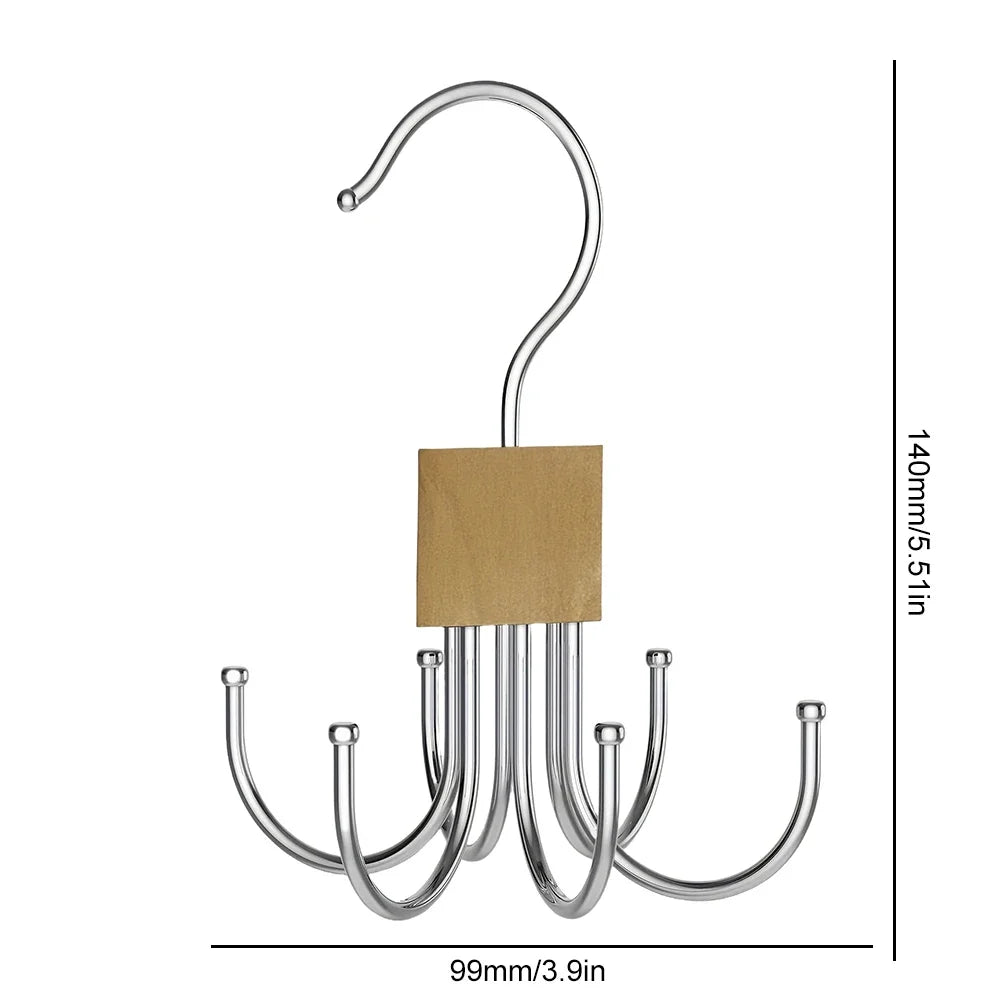 360° Rotating Stainless Steel Six-Claw Belt and Accessory Hanger