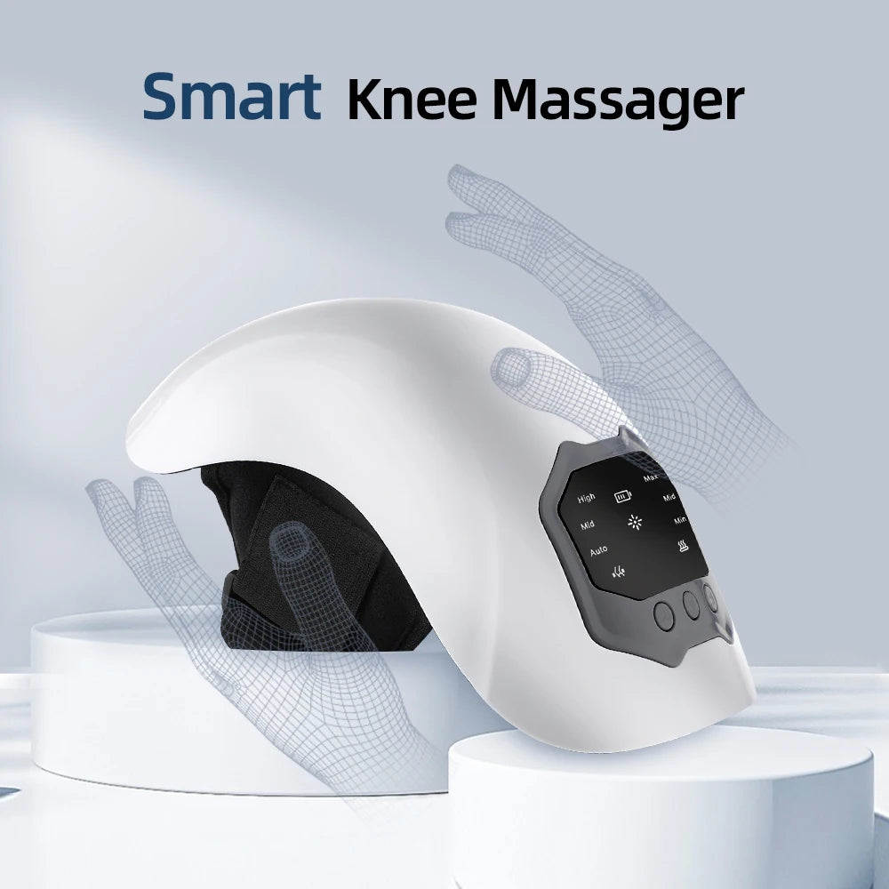 Electric Knee Massage Pad 3 Levels Wireless  3D Airbag Hot Compress Vibration Massager with Red Light Knee Massage Health Care