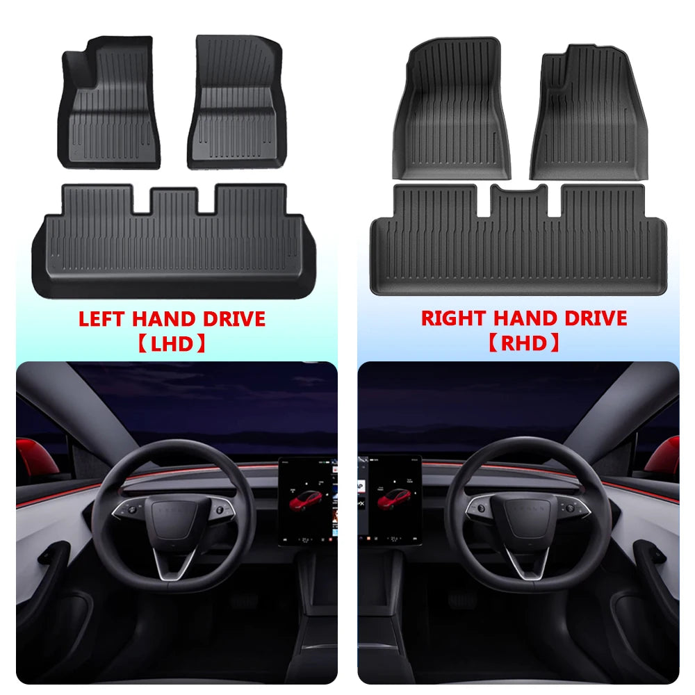 Tesla Model 3 Highland 2024 TPE Waterproof Floor Mat Set