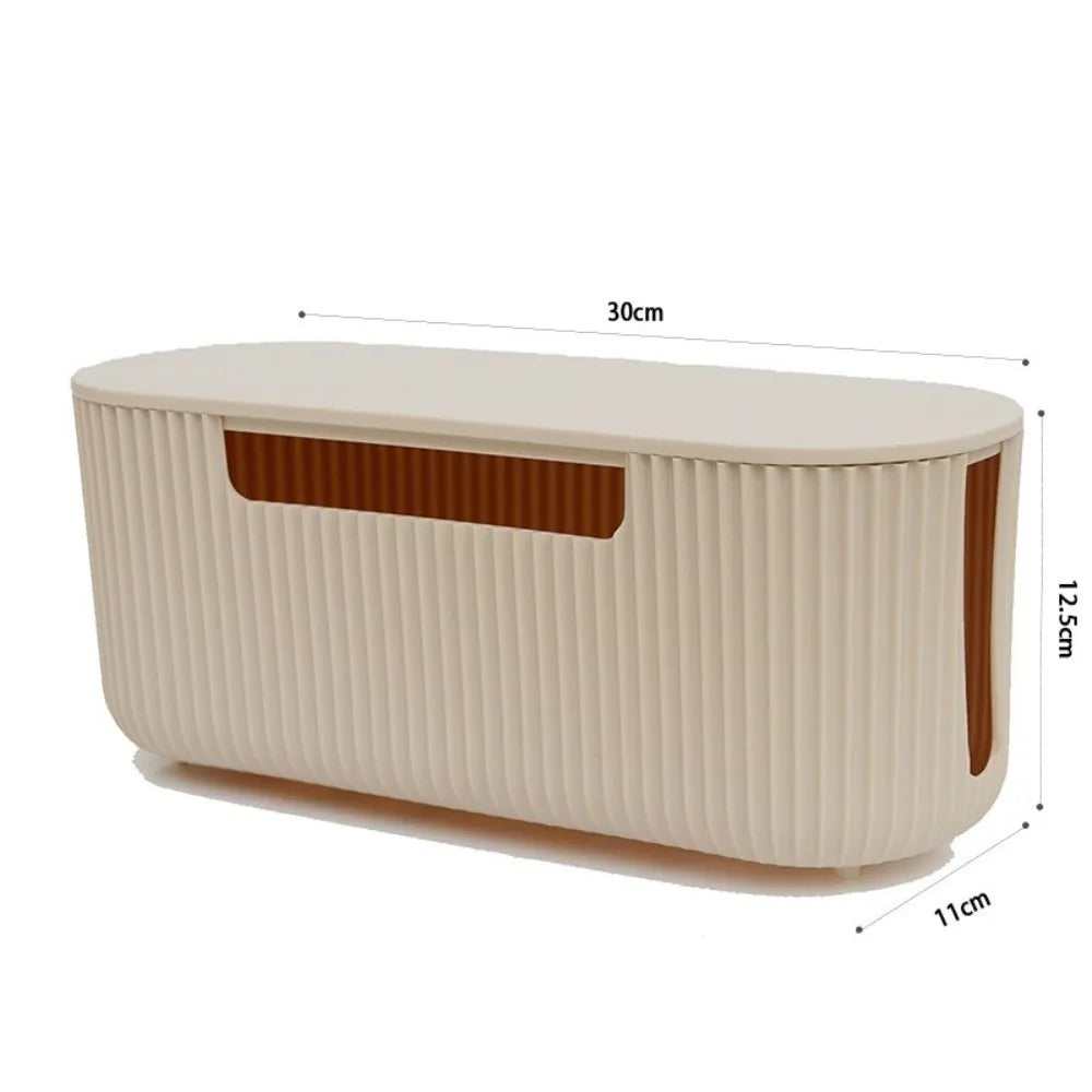 Quality Desktop Cable Storage Box with Lid Multi-Functional Socket Storage Box Dustproof Cable Organizer Household