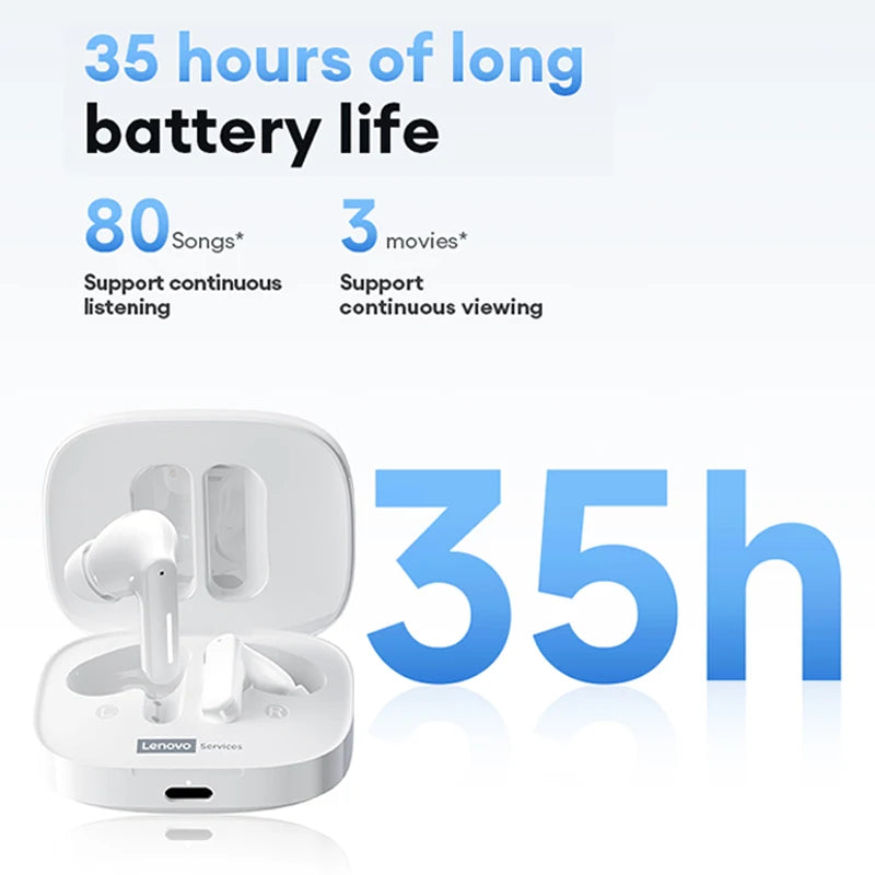 Lenovo LE209 Wireless Bluetooth Earphone ANC Noise Reduction HiFi Music Bluetooth Headphone 30H Battery Life Gaming Headset