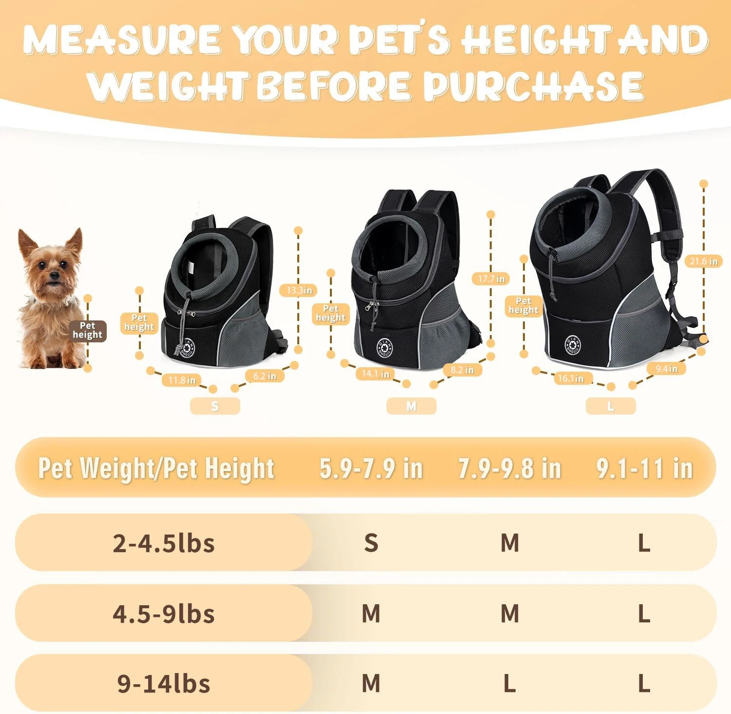 Front-Folded Ventilation Mesh Pet Backpack with Harness Lock