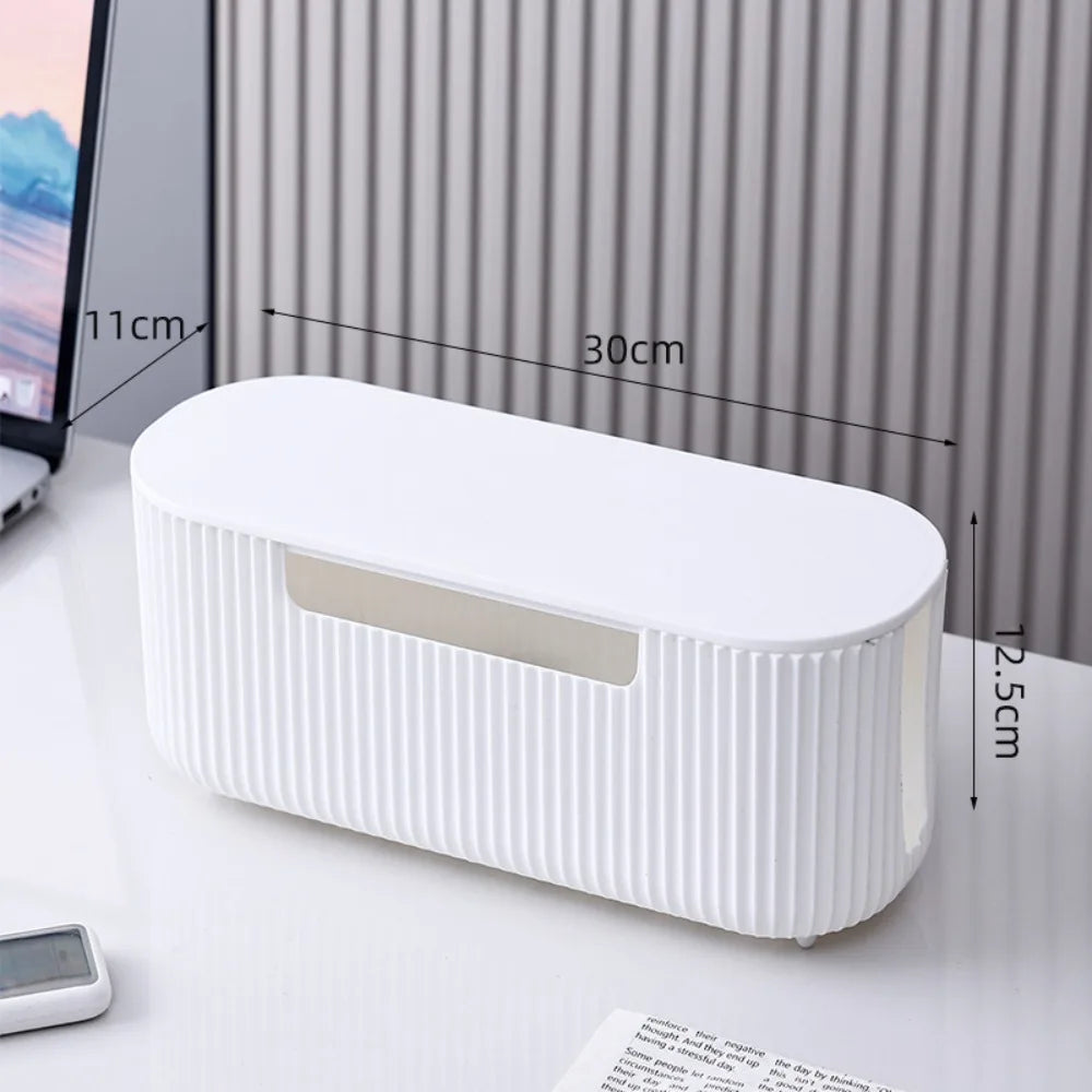 Quality Desktop Cable Storage Box with Lid Multi-Functional Socket Storage Box Dustproof Cable Organizer Household