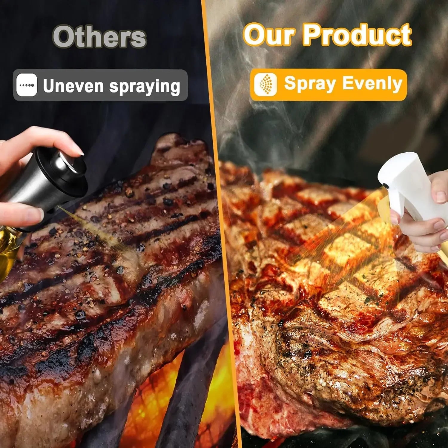 Professional 2-in-1 Atomised Oil Spray and Pour Bottle