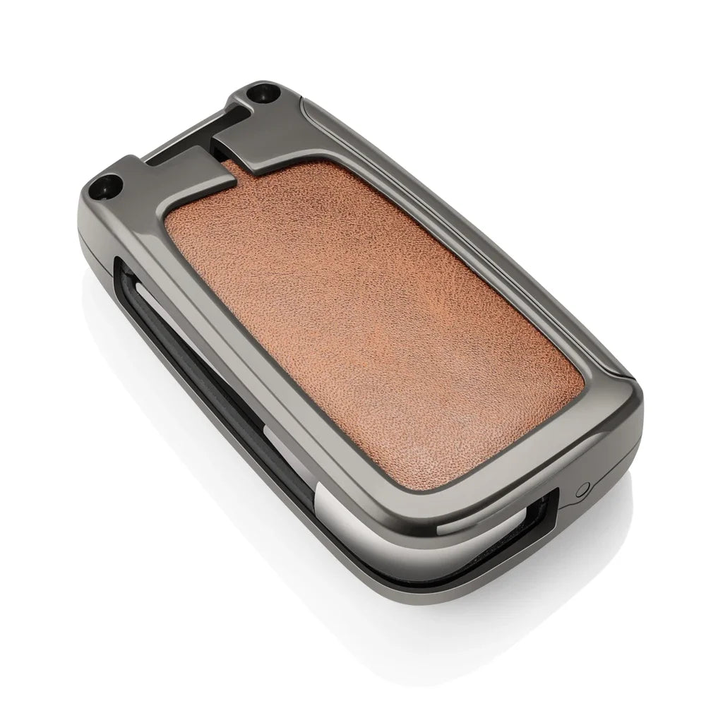 Zinc Alloy + Leather Car Key Case Cover for VW Polo Tiguan Passat Golf Jetta Lavida Golf Tiguan T-roc T-cross for Skoda Octavia