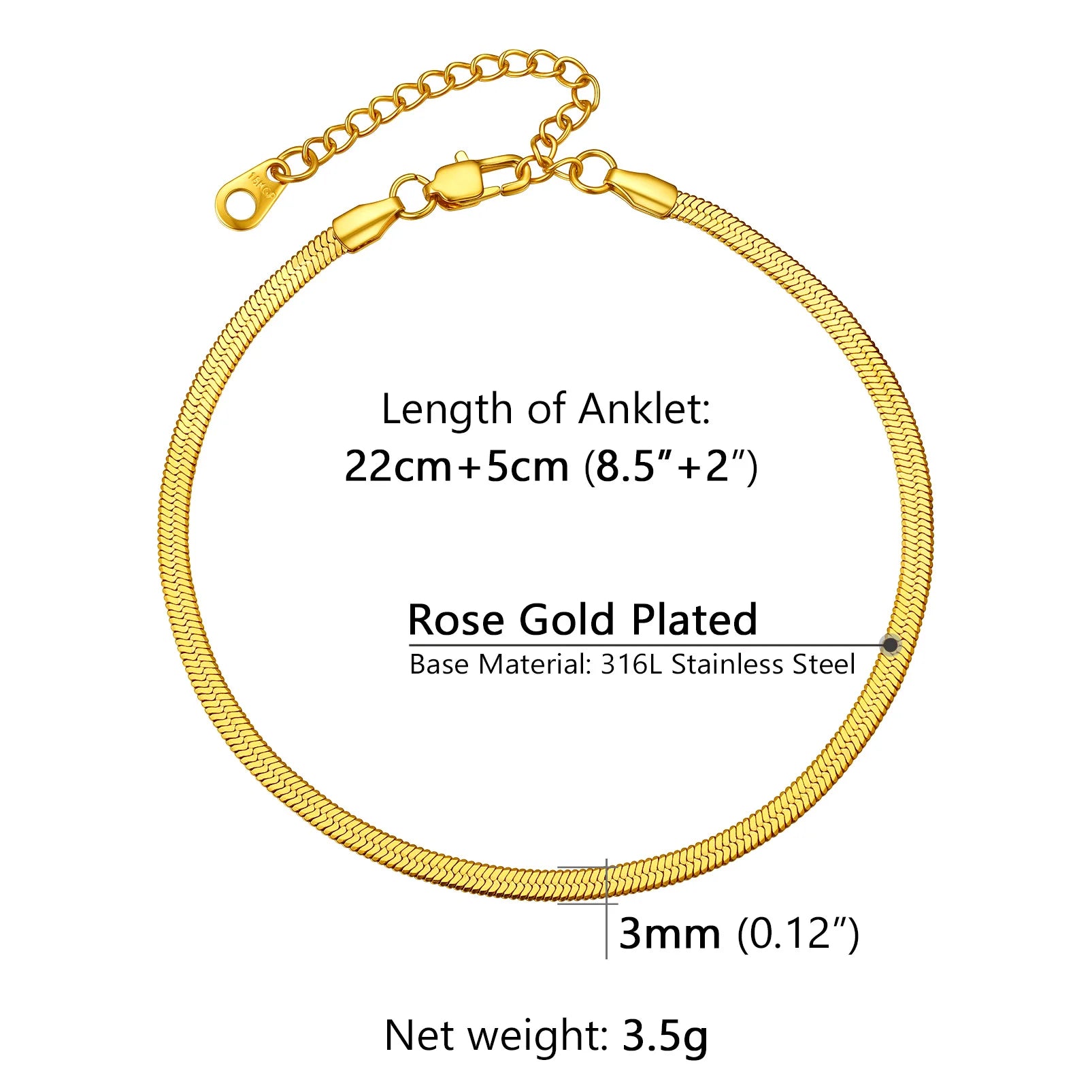 Stainless Steel Multi-Style Anchor and Curb Chain Anklet