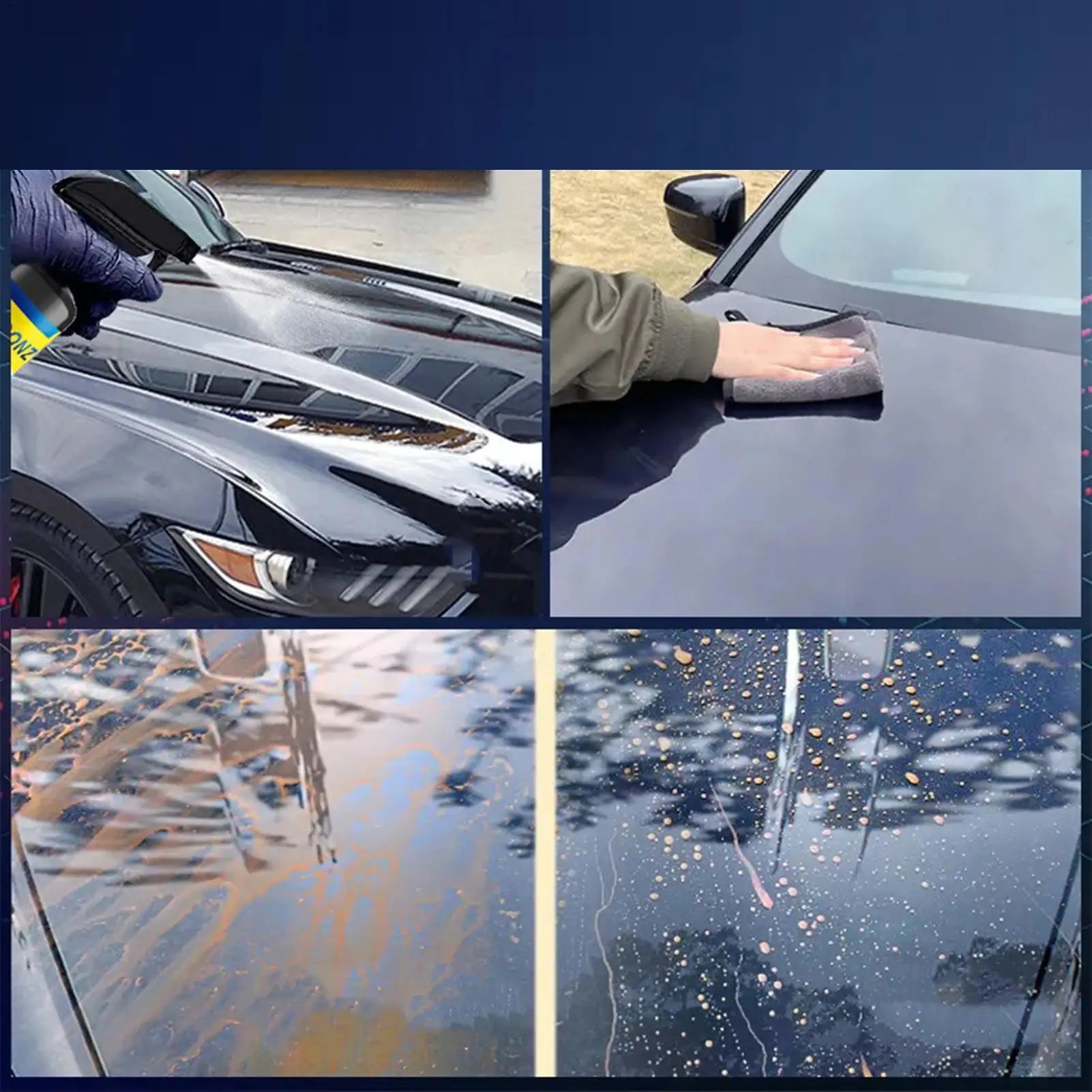 Coating Spray Car Scratch Wax Coating Spray 500ml Quick Effect Scratch Wax Polish Waterless Wash Oil Film Glass Cleaner