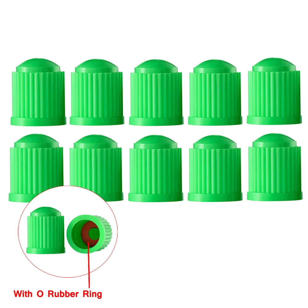 10/25/50/100Pcs Tire Valve Caps, Plastic Car Tire Stem Dust Covers Universal Valve Caps for Cars, Bicycle, Trucks, Motorcycles