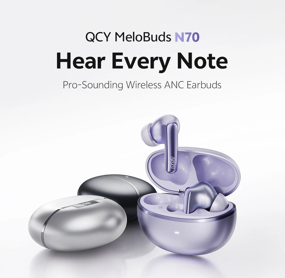 QCY MeloBuds N70 Adaptive ANC Wireless Earbuds