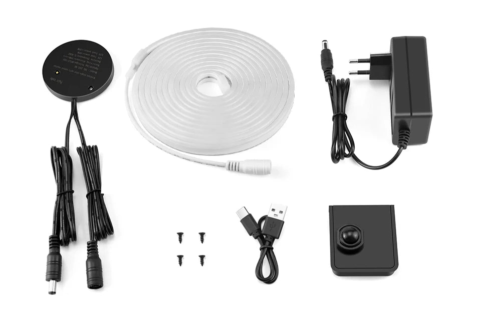 Smart Dual Sensors PIR Motion Sensor Switch DC 24V Neon Light LED Strip 2m 5m 10m for Bathroom Bedroom Stair Night Lamp