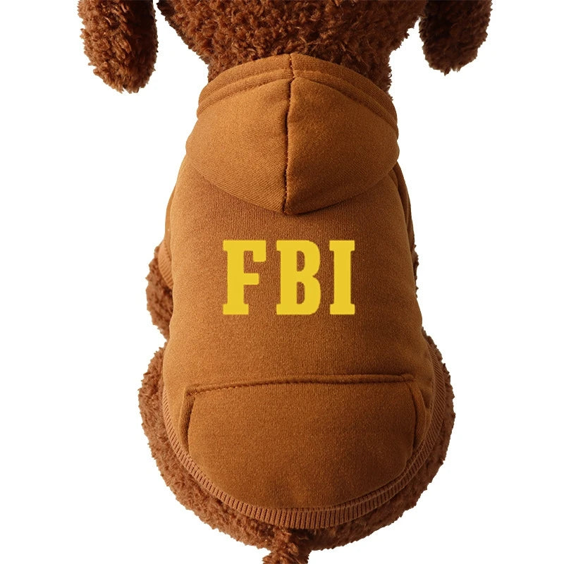 FBI Police Sport Dog Hoodie for Small Breeds