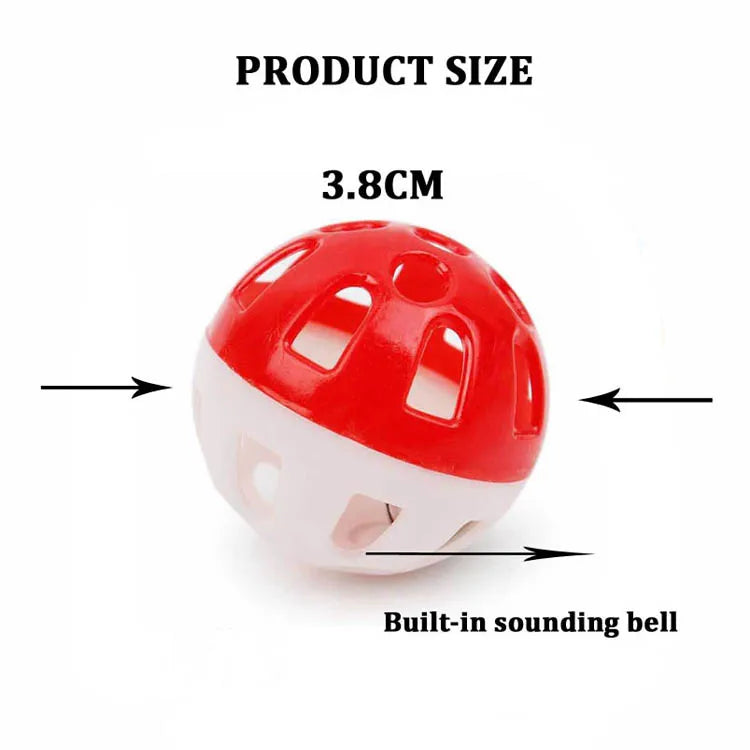 10pcs Colourful Hollow Bell Parrot Training Toy Balls