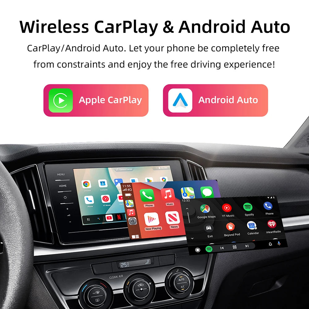 Smart CarPlay AI Box 2026 - Android 13 | Qualcomm Octa-Core | 4G+64GB Wireless Multimedia Adapter