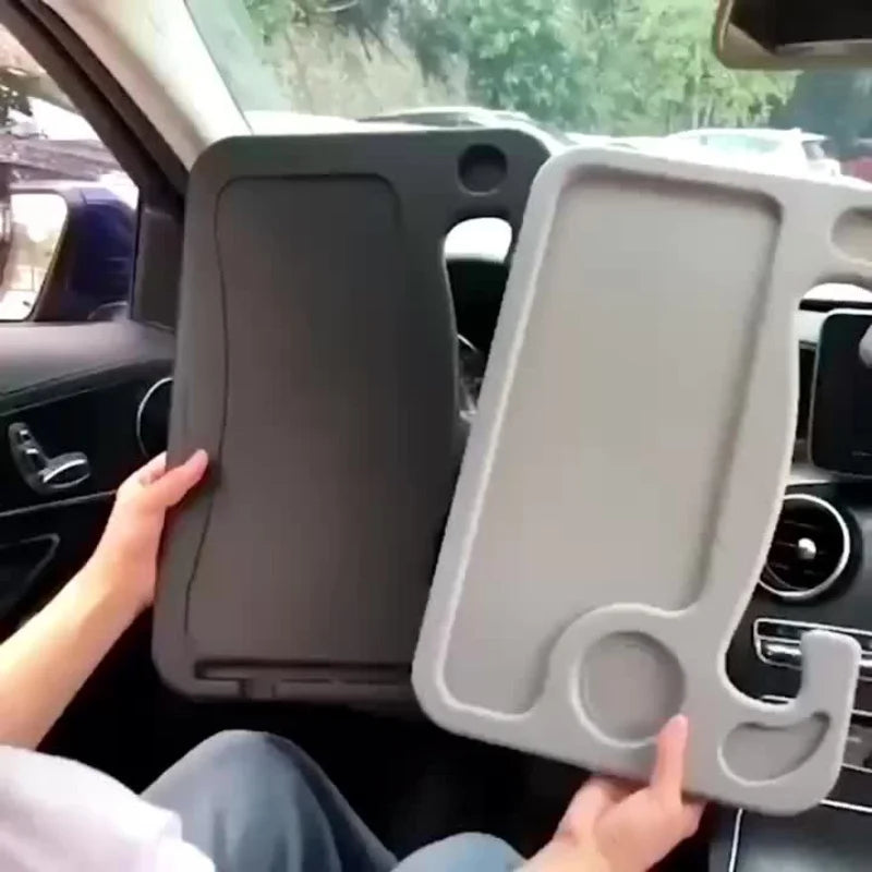Advanced Versatile Car Steering Wheel Tray - Versatile Portable Table for Eating, Working, and Storage, Suitable for Most Cars