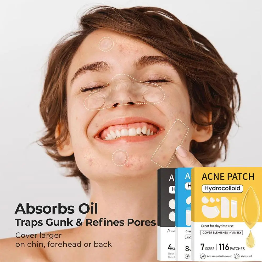 Hydrocolloid Patch Acne Invisible Pimple Removal Multi-shape Mixing  Full Face Pimple Patches Beauty Makeup Face Care