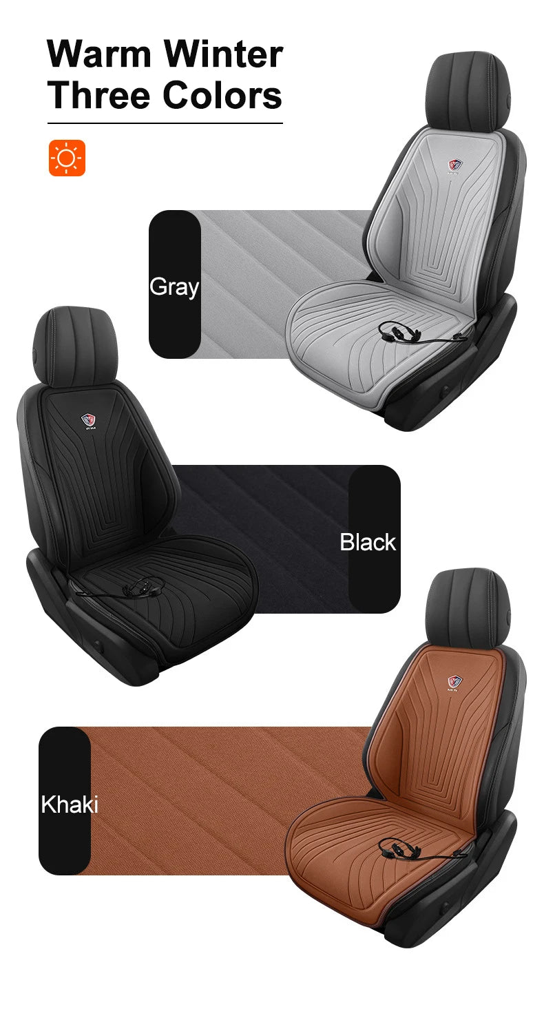 EAFC 1PCS Car Heating Pad Heated Seat 12V DC Soft Winter Warmer Seat Winter seat Protector Auto Seat Cushion Pad Winter Mat