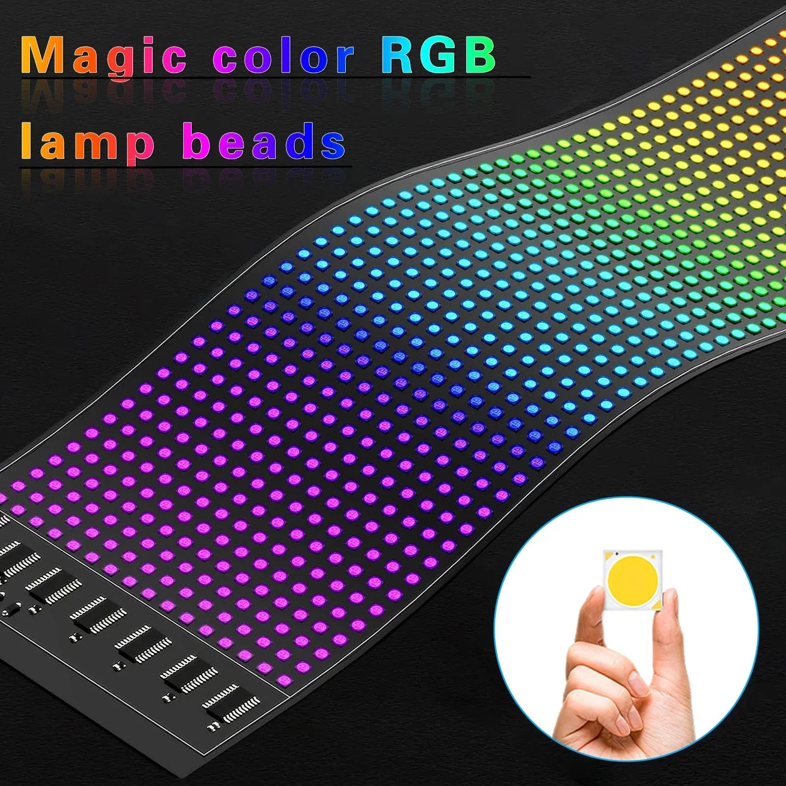 LED AD Display Screen Message Scrolling Sign Board Ultra-thin Soft Flexible Advertising Light for Store Car Display