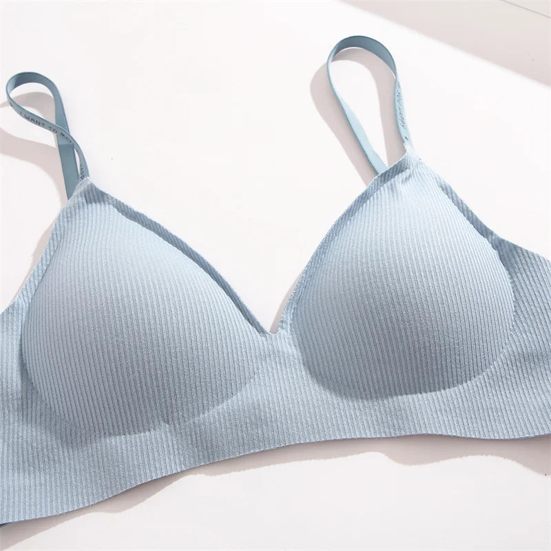 3-Pack Seamless Wire-Free Plunge Push Up Bras
