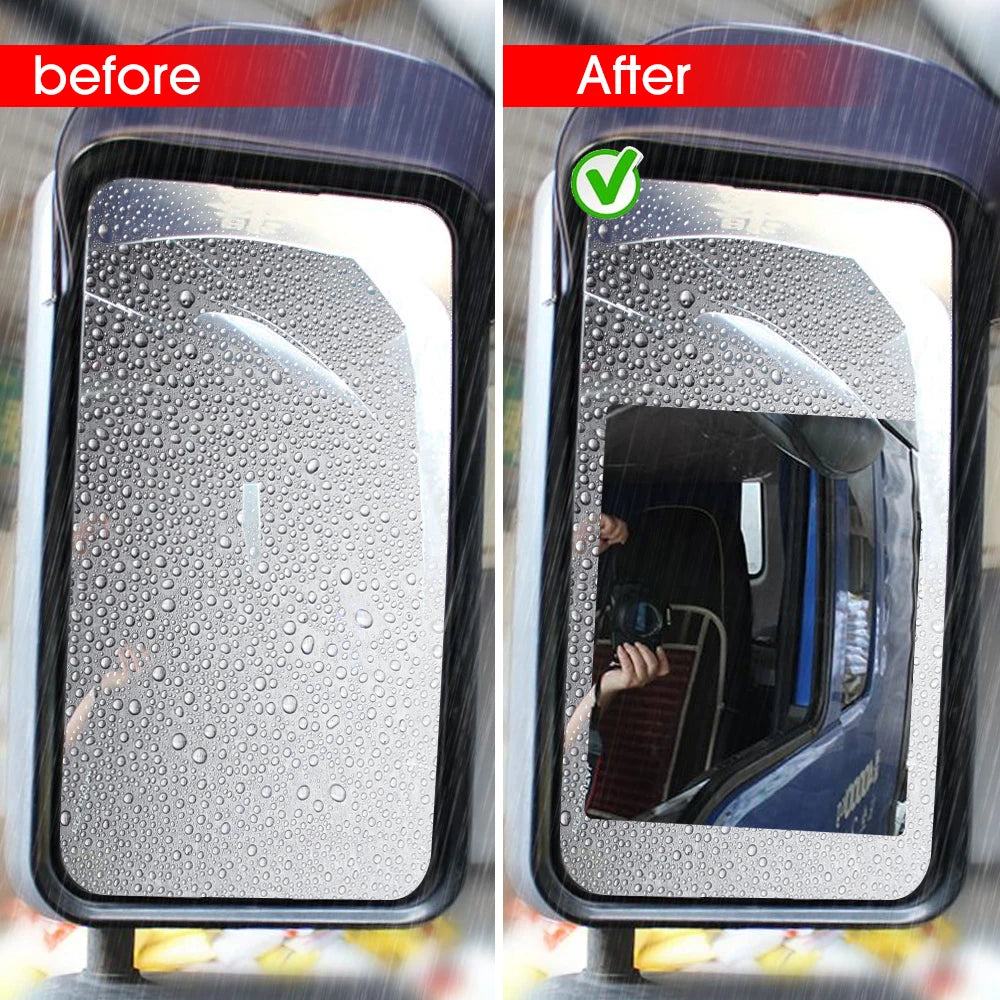 Car Rearview Mirror Anti Fog Film Universal Waterproof Film Window Glass Anti-Fog Anti-reflective Sticker Clear Auto Accessores