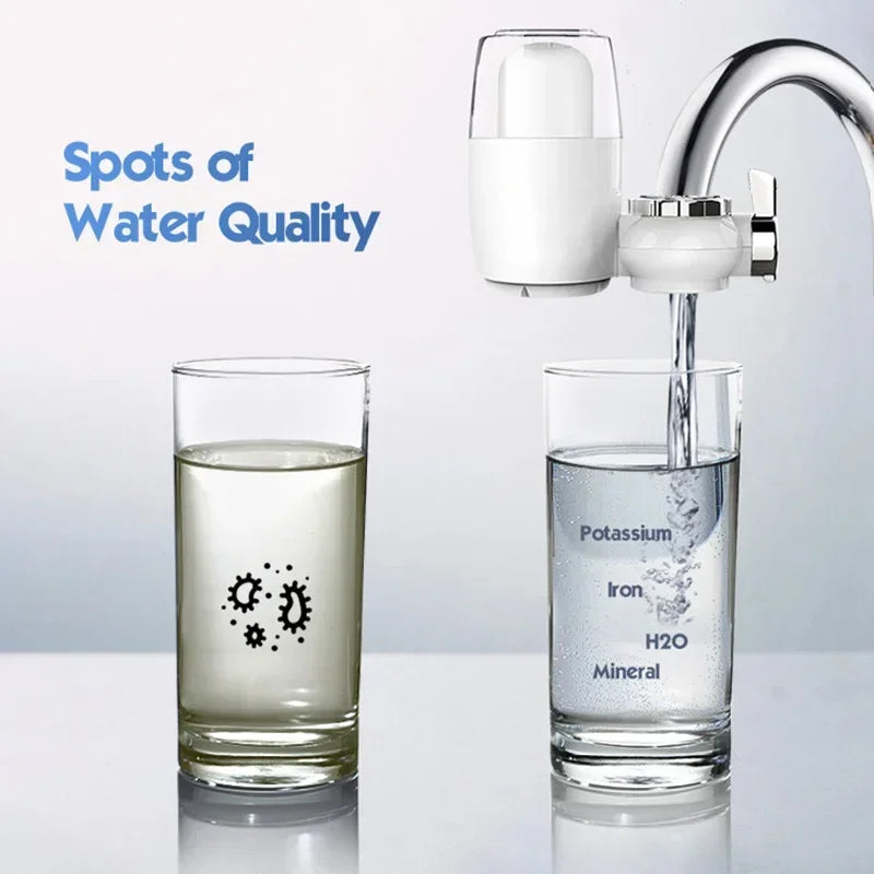 5-Layer Ceramic Faucet Water Purifier with Cleanable Filter
