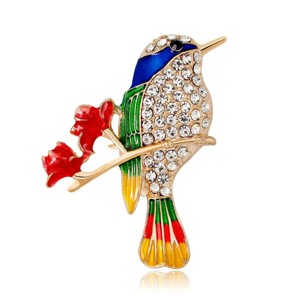 Crystal Bird Animal Brooch Rhinestone Fashion Pin